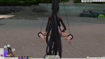 sims 4 ladyboy goddess on tropical beach