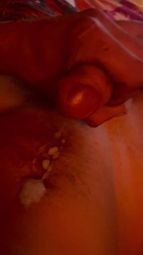 This Guy is Alone and Jerking Off With Big Cumshot