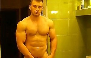 Muscular Russian Hunk Strips and Plays