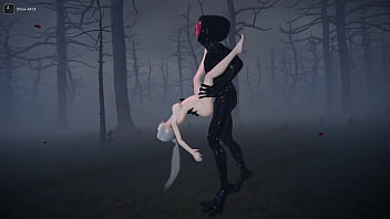 forest monster penetrates the tight pussy of a cute blonde. huge dick stretches tight pussy