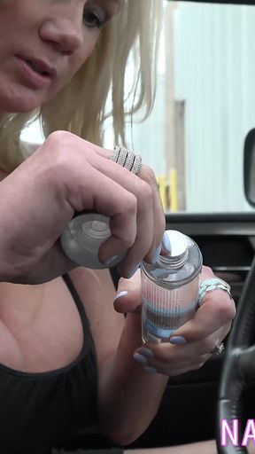 Horny Slut Wife Masturbation Outside Adult Bookstore