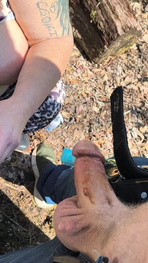 Whore in Woods so Hot He Gives Her His Dirty Cock Brown From Her Ass She Sucks It Fast