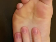 Playing with my dirty and sweaty Feet after Workout