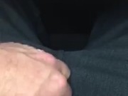 Exposing my flaccid uncut cock at my work station where anyone can walk by.