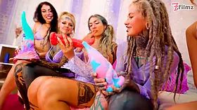 Squirt Mayhem – 5 Girls Drenching Each Other – Anal Dildos, Prolapse, Gaping, ATM