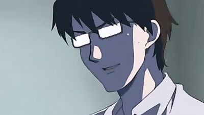 Geek chick with glasses gets her pussy stretched in a steamy Japanese Hentai video