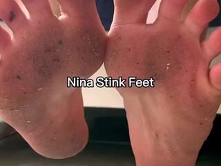 Worship my Messy Feet after Workout! Begin to clean it now.