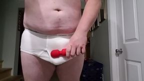 Cum in tighty whities with vibrator