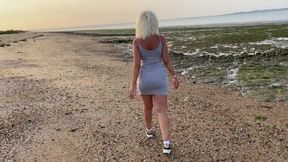 Playing with My Pussy and Completely Naked on the Beach