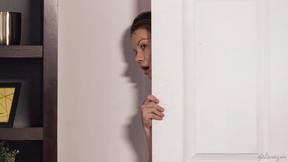 ”Squirter strangers Madison Morgan & Whitney Wright have fun in the coat room”