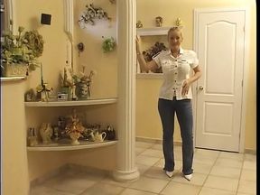 Lesbos lick pussy in the living room