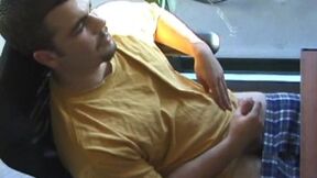 Tony Strokes His Stiff Meat
