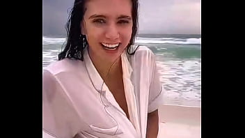 McKinley Bethel showing her boobs in beach