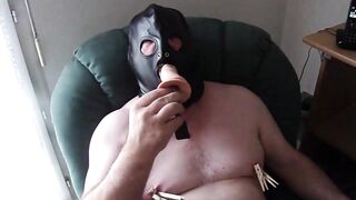 A hot amateur bear instructs his tiny partner in the art of ass play with toys