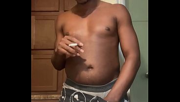 Woke up early in the a.m. to smoking a cigarette busting a good 1