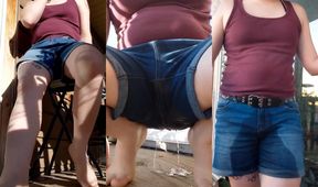 Smoking trans girl can't stop pissing public denial ruined her panties