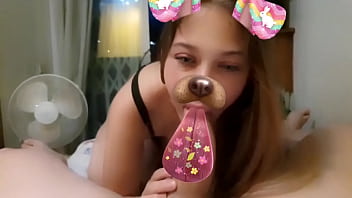 Wet blowjob with filter