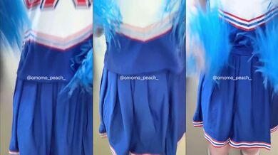 Cheerleader soaking wet in desperation pee accident