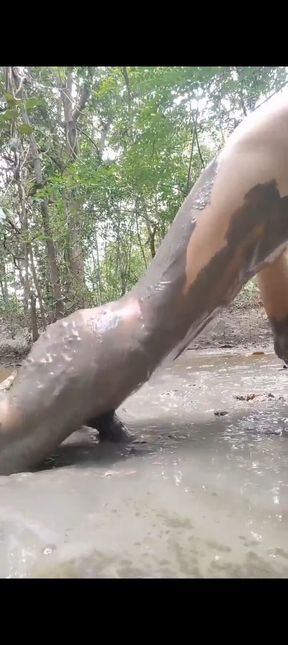 Boy masturbating in mud &lt;br /&gt;
Full naked and sexy boy in a jungel