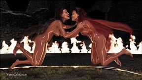 Sample Vampress Ring of Fire CatFight Part 1 mp4