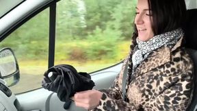 Wild encounter with a trucker in the forest