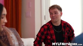 MILFs Chloe Amour and Frenchy swap and bonds with their stepsons