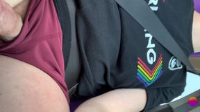 Transgirl Jacks off While Driving