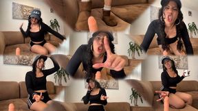 You get hard punishment on your old, weak, pathetic, poor white dick for not having enough money for your sexy young brat latina