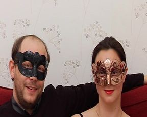 Masked French Whore Pegs Her Man Before a Facial Cumshot