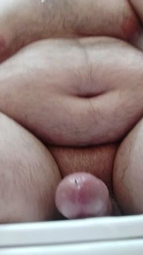 HANDSFREE CUM while making anal enema