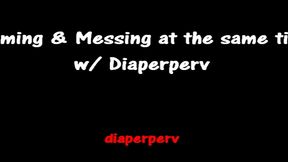 dl audio cumming and messing diaper at same time!