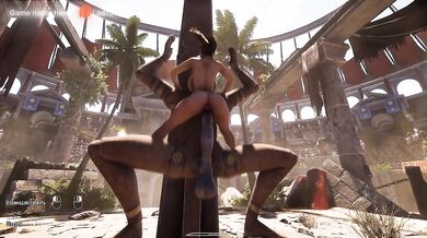 Blonde Cosplay Gets Claimed by the Ancient Idol’s Huge Cock