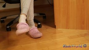 Dirty White Socks - Dangling and Foot Tease in Sweats