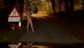 Playing naked and barefoot at some 4 way lights any one of the cars could have driven towards me