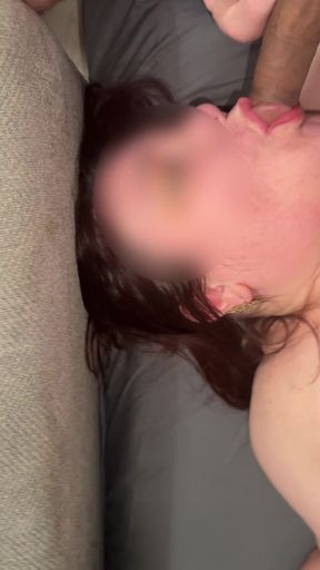 Latin amateur BBBW girlfriend rides a big-dick guy with huge tits