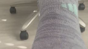 Under desk foot ignore gym shoes