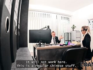 LOAN4K. Shy large titty hotty was punished for her sex shop plan
