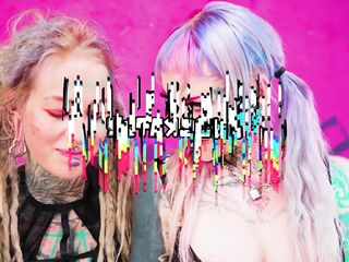 Intensive FFM Anal Pounding Large Rod, Fake Melons & 2 Hawt Alternative Pornstars Gone Wild