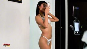 carol tiny - full behind the scenes of her first creampie porn video latina casting