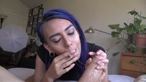 POV Blowjob Tease While Smoking Joint