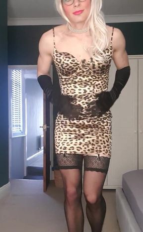 New leopard print curve hugging satin dress, what do you think?