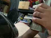 Vacuum cleaner masturbation and cum inside