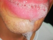 beso humedo,tongue, saliva, lengua , sloopy, sucking, escupir fetish, lengua larga y babeante primer