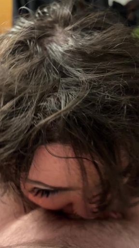 I suck his dick wearing lingerie