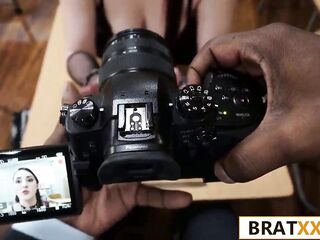 Split-Tongued Emo Cutie Swaps Silence for Her 1st Giant Ebony Shlong