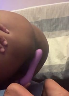 Rubbing STEPSISTER Fave Vibrator on PUSSY w/ CLOTHES ON | EXTREMELY Hairy Black Pussy