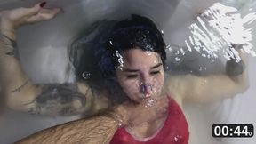 My stepfather holding me underwater with his foot and hands