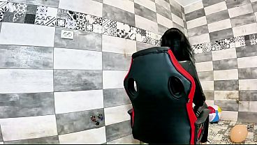 Dominant Latex MILF Balloon Fetish. Smoking, Beach Ball Popping, Cameltoe and Intense Orgasm