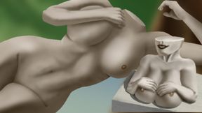 Fucking A Statue Who NEEDS DICK! - A Silent Statue