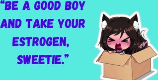 HRT Femboy Neko Slut Begs Cock Choked Gushing Cum